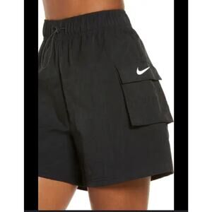 Nike Women's Black Nylon Loose Fit high rise shorts. NWT size XS.